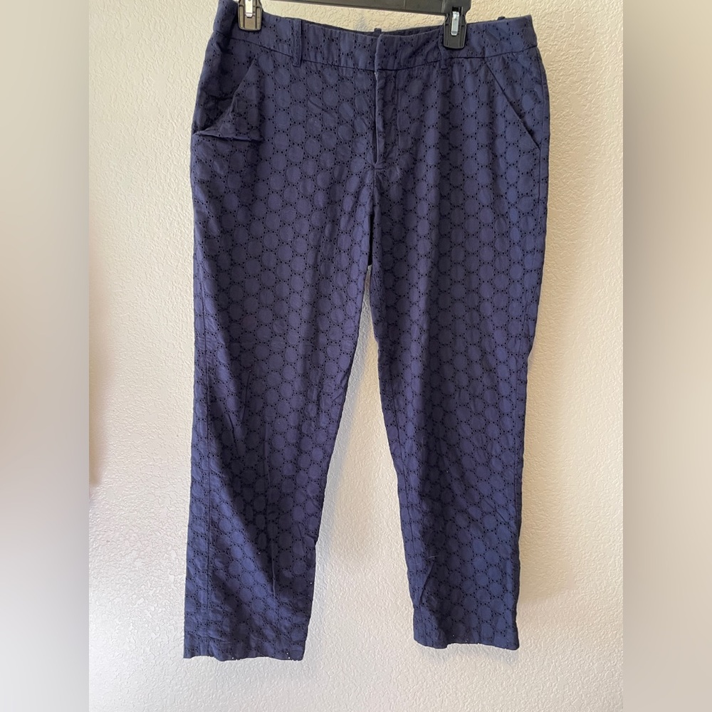 Merona eyelet lace navy pants- size 12